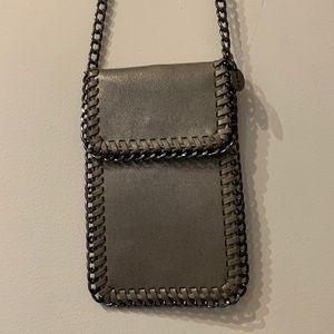 Small Metallic Purse with Chain Detail
